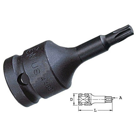 Genius Tools 4460S50 1/2"-os gépi dugókulcs fej, 6-szögű torx, T-50 termék fő termékképe